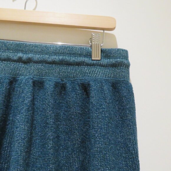 ANTHROPOLOGIE DAILY PRACTICE Mariah Harem Pants Forest Green Lounge Waffle Knit - Picture 10 of 13